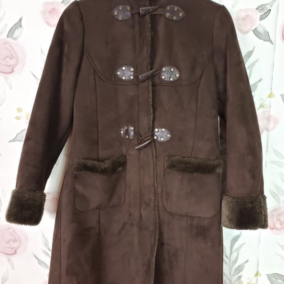Rothschild Other - Rothschild Brown Hooded Girls Dress Coat Jacket